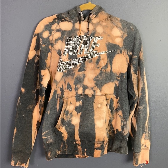 Nike Tops - Nike I Custom Bleach Dyed & Distressed Hoodie S